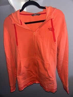 The North Face Orange Full-Zip Hoodie